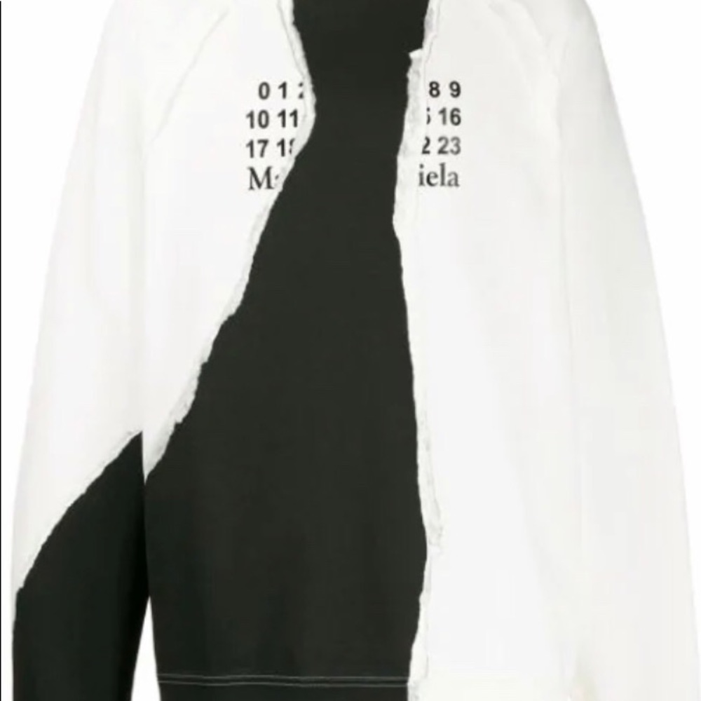 Unisex oversized margiela Black/White sweatshirt